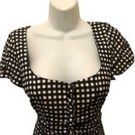 Nanette Lepore Check Me Out Sz. 8 Black White Check Full Zip BodyCon Dress Photo 5