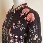 Boston Proper  Floral Embroidered Button Front Shirt/Jacket/Blazer Photo 3