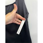 AQUA  Mini Satin Dress Size Large Black‎ Square Neck Sleeves Exclusive NWT Photo 5