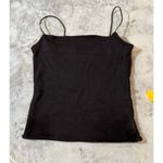 Madewell NWOT  Jet Black Squareneck‎ Tank Top SZ Medium Y2K Stretch Causal Cotton Photo 4