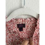 J.Crew Liberty Chamomile Red White Floral Ruffle Popover Blouse Women's Size 2 Photo 9