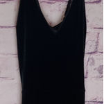 EXPRESS  BLACK VELVET CROSS STRAP BACK STRAIGHT LEG JUMPSUIT MEDIUM Photo 0