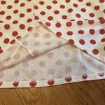 ZARA  V Neck Sleeveless Cream Rust Red Polka Dot Split Front Belted Dress SMALL Photo 13