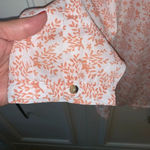 Jachs Girlfriend  Pink/White floral short‎ sleeved popover top XL NWT Photo 1