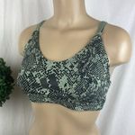Adidas Green & Black Cropped Padded Sport Athletic Logo Sport Bra M Photo 1