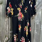 Free People EUC Neon Garden Dress Black Floral Size 4 Photo 4
