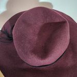 American Eagle Oxblood Wool Floppy Hat with Black Trim Photo 2