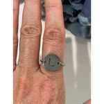 Adjustable Initial J Ring Silver Tone Chain Fashion Jewelry Photo 4