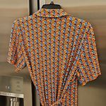 Diane Von Furstenberg 💕💕 Abigail Midi Wrap Dress Mandarin Print Large *ALTERED* Photo 15