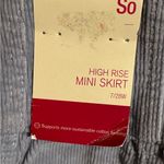 SO Juniors' S0® Front Slit Mini Skirt. Size 7/28. Blue-Gray. Curdoroy Photo 4