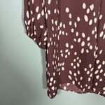 Bobeau Women's Dark Purple & Pink Polka Dot Blouse - Size Small - Tunic Length Photo 2