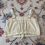 Free People  We The Free Cream Palm Desert Denim Button-Up Top Medium Photo 1