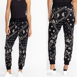 Johnny Was JW Los Angeles Devi Seam Paisley Embroidery Jogger Pants Black XS Photo 1