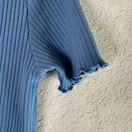 Rails  One Shoulder Ribbed Midi Dress Blue Asymmetrical Size L NWT Photo 5