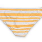 Kona Sol Textured Double Tab High Coverage Bikini Bottom Yellow Stripe NWOT L Photo 3