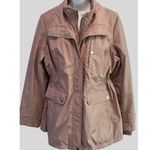 Liz Claiborne Women's VintagePolyester Hooded Jacket With Print Lining Sz Med Photo 6