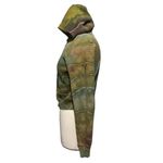 TNA Small Tie Dye Hoodie Thermal Waffle Knit Ice Dye Geo Stretch Stretchy Hippie Green Photo 2