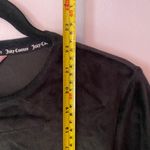 Juicy Couture Black Velour Long Sleeve Jeweled Crewneck Shirt Y2K Women's Large Photo 7