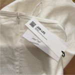 ZARA  denim off white/ cream denim mini strapless dress Photo 5