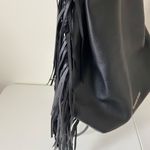 Victoria's Secret NEW Victoria’s Secret faux leather black fringe‎ tassel backpack purse bag Photo 4