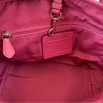Coach  Leather Crossgrain Mini Street Tote in Silver Sunset Red (Pink) Photo 8