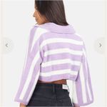 For Love & Lemons NWT Striped Maud Boxy Crop Wide Sleeve Sweater - Small Photo 7