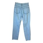 Madewell  The Momjean in Harman Wash Raw-Hem Comfort Stretch Size 25 Light Wash Photo 3