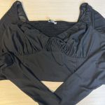 American Eagle Cropped Mesh Corset Top 2X Black Gothic Fairygoth Photo 12