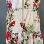 Melonie T Dress Retro‎ Floral Birds Cut Out NO BELT Neckline Cross Neck Size 16 Pink Photo 11