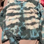 Something Navy  Meghan Ruffle Shoulder Sweatshirt in Blue small Photo 4