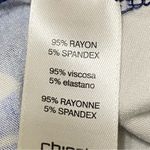 Chico's Chico’s Geometric Lace Up Blouse Size Large Blue Orange Abstract Print Top Photo 8