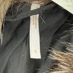 Free People Black Brown Faux Fur Trimmed Vest Women's Size 6 NWOT Photo 2