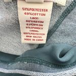 Sundance Sweatshirt Women's XS Teal Blue Green Split Back Lace Detail Photo 3