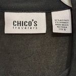 Chico's  Travelers Y2K 90s Black Button Down Tie Longsleeve Shirt Size 0 S Photo 2