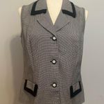 True Vintage Miss Dorby Houndstooth Vest Size 8 Black Photo 0