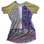 Uncle Frank Printed Ivy Patchwork Drawstring Waist Mini Dress Multicolor Size XL Photo 6