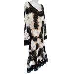 Naeem Khan Black White Nude Floral Lace Long Sleeve Mermaid Dress sz 10 NEW Tags Photo 8