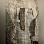 XCVI  Button Front Tunic Shirt Cotton Roll Tab Sleeve Gray size M Photo 4