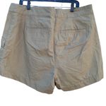 JustFab  3X shorts with tie belt, new no tags, military green Photo 3