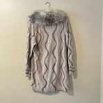 Nic Zoe Cardigan Sweater Open Front Fur Trim Art Lagenlook Boho Preppy Whimsical Photo 7