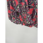 Charter Club  Womens Linen Button Up Shirt Pink Paisley Floral Roll Tab Collar 12 Photo 2