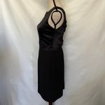 Y2K Shani CutOut Twist Satin Dress Sz 4 Holiday Glam Party Bow Mob Wife Black Photo 6