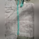 NWT Fair X Haven Faux Fur Hooded Zip Up Sweater Women's Medium Light Blue/Grey Blue Photo 6