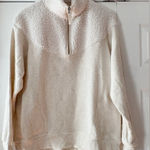 Aerie  Cream Sherpa Quarter Zip Pullover‎ Size Extra Small Tall Oversized NWOT Photo 0