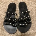 Ancient Greek sandals‎ Niki nails 36 black handmade in Greece $260 Size 6 Photo 1