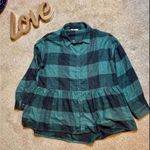 American Eagle AE Oversized Babydoll Plaid Shirt Photo 8