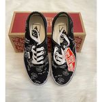 Vans Thank You Floral Flowers Black Sneakers Size 4 Men 5.5 Women - New in box Photo 2