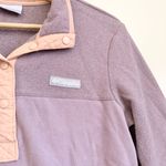 Columbia Pink Purple Fleece Half Closure Snap Long Sleeves Sweatshirt Small Photo 2