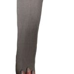 Olivaceous  Gray Long Sleeve Ribbed Scoop Neck Lace Back Blouse Women Sz M Photo 3