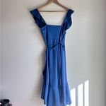 Fame and Partners  Alexa Ruffle Wrap Dress Horizon Blue Size 2 Photo 6